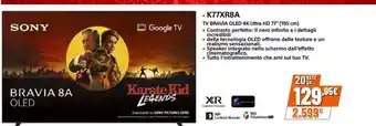 SONY TV BRAVIA OLED 4K Ultra HD 77" (195 cm) K77XR8A