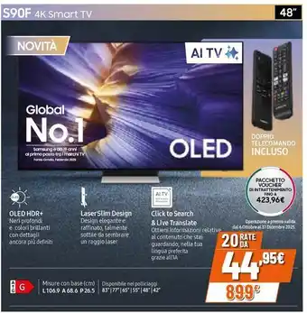 SAMSUNG S90F 4K Smart TV 48"
