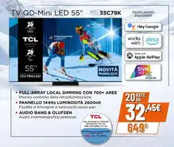 Expert TCL TV QD-Mini LED 55" 55C79K offerta