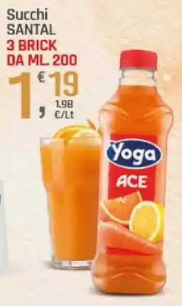 Supermercati Dok Succhi santal 3 brick YOGA offerta