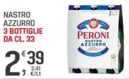 Supermercati Dok Nastro azzurro 3 bottiglie offerta