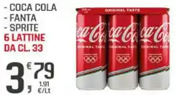 Supermercati Dok Coca cola - fanta - sprite 6 lattine offerta