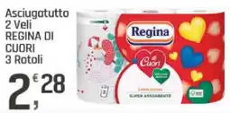 Supermercati Dok Asciugatutto 2 Veli REGINA DI CUORI 3 Rotoli offerta