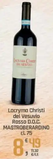 Supermercati Dok Lacryma Christi del Vesuvio Rosso D.O.C. MASTROBERARDINO offerta