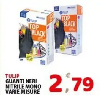 Premium Supermercati Tulip guanti neri nitrile mono offerta