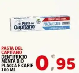 Premium Supermercati Pasta del capitano dentifricio menta bio placca e carie offerta