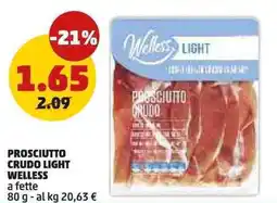 PENNY Prosciutto crudo light welless a fette offerta