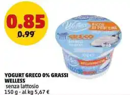 PENNY Yogurt greco 0% grassi welless senza lattosio offerta