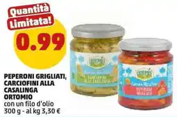 PENNY Peperoni grigliati, carciofini alla casalinga ortomio con un filo d'olio offerta