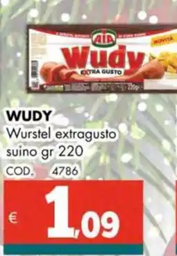 Altasfera WUDY Wurstel extragusto suino offerta
