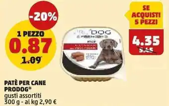PENNY Patè per cane PRODOG offerta