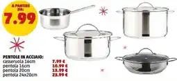 PENNY Pentole in acciaio casseruola 16cm offerta