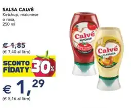 Esselunga Salsa calvè ketchup, maionese offerta
