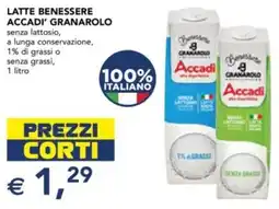 Esselunga Latte benessere accadi' GRANAROLO offerta