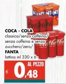Altasfera COCA-COLA classica/senza caffeina/ senza caffeina e senza zucchero/zero/ FANTA lattina offerta