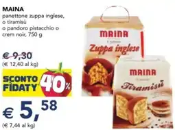 Esselunga MAINA panettone zuppa inglese offerta