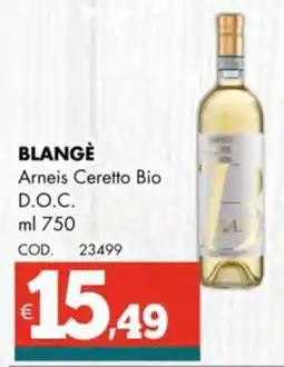 Altasfera BLANGÈ Arneis Ceretto Bio D.O.C. offerta