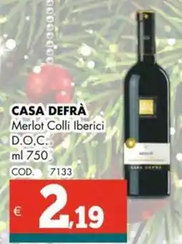Altasfera CASA DEFRÀ Merlot Colli Iberici D.O.C. offerta