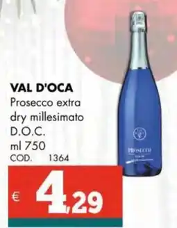 Altasfera VAL D'OCA Prosecco extra dry millesimato D.O.C. offerta