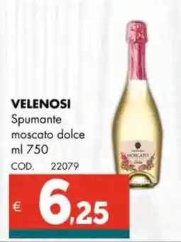 Altasfera VELENOSI Spumante moscato dolce offerta
