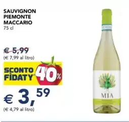 Esselunga Sauvignon piemonte MACCARIO offerta