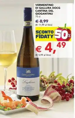Esselunga Vermentino di gallura docg cantina del GIOGANTINU offerta