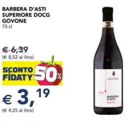 Esselunga Barbera d'asti superiore DOCG GOVONE offerta