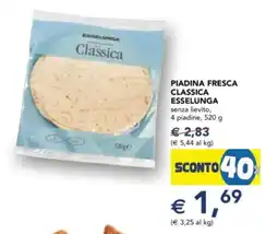 Esselunga Piadina fresca classica ESSELUNGA offerta