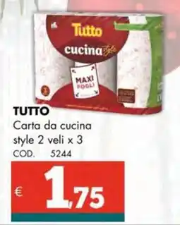 Altasfera TUTTO Carta da cucina style offerta