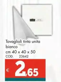 Altasfera Tovaglioli tinta unita bianco offerta