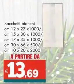 Altasfera Sacchetti bianchi offerta