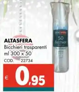 Altasfera ALTASFERA Bicchieri trasparenti offerta
