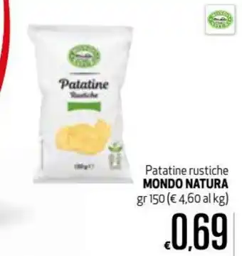 Mondo Natura Patatine rustiche 150gr