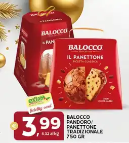 Extra Supermercati Balocco pandoro/ panettone tradizionale offerta