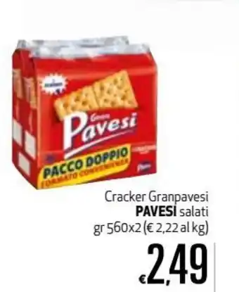 Maxi Supermercati Pavesi Cracker Granpavesi salati 560gr x 2 offerta