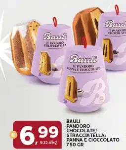 Extra Supermercati Bauli pandoro chocolate/ stracciatella/ panna e cioccolato offerta