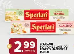 Extra Supermercati Sperlari torrone classico/ tenero mandorla offerta
