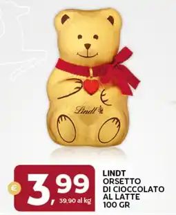 Extra Supermercati Lindt orsetto di cioccolato al latte offerta