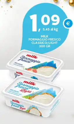 Extra Supermercati Milk formaggio fresco classico/light offerta
