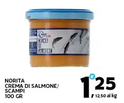 Extra Supermercati Norita crema di salmone/ scampi offerta