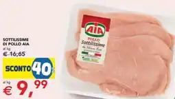 Esselunga Sottilissime di pollo AIA offerta