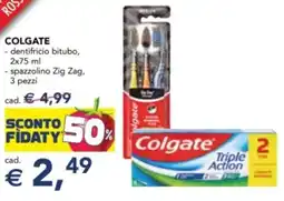 Esselunga COLGATE - dentifricio bitubo - spazzolino Zig Zag offerta