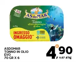 Extra Supermercati Asdomar tonno in olio evo offerta