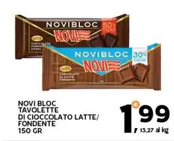 Extra Supermercati Novi bloc tavolette di cioccolato latte/ fondente offerta