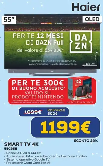 Haier SMART TV 4K 55C95E