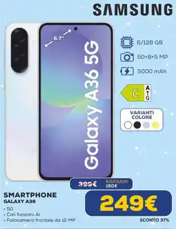 Euronics Samsung SMARTPHONE GALAXY A36 offerta