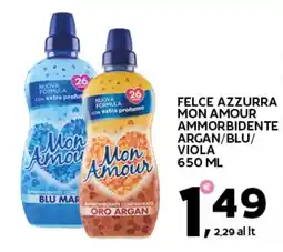 Extra Supermercati Felce azzurra mon amour ammorbidente argan/blu/ viola offerta