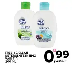 Extra Supermercati Fresh & clean detergente intimo offerta