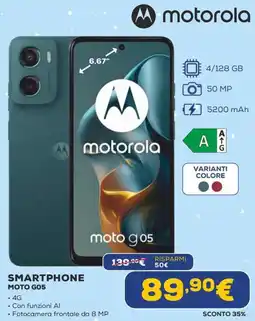 Euronics Motorola SMARTPHONE MOTO GO5 offerta