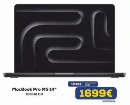 Euronics MacBook Pro M5 14" 16/512 GB offerta